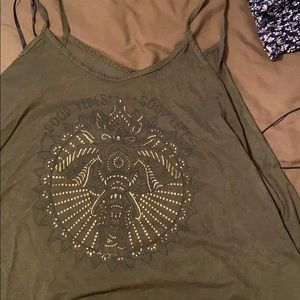 Olive green crop top